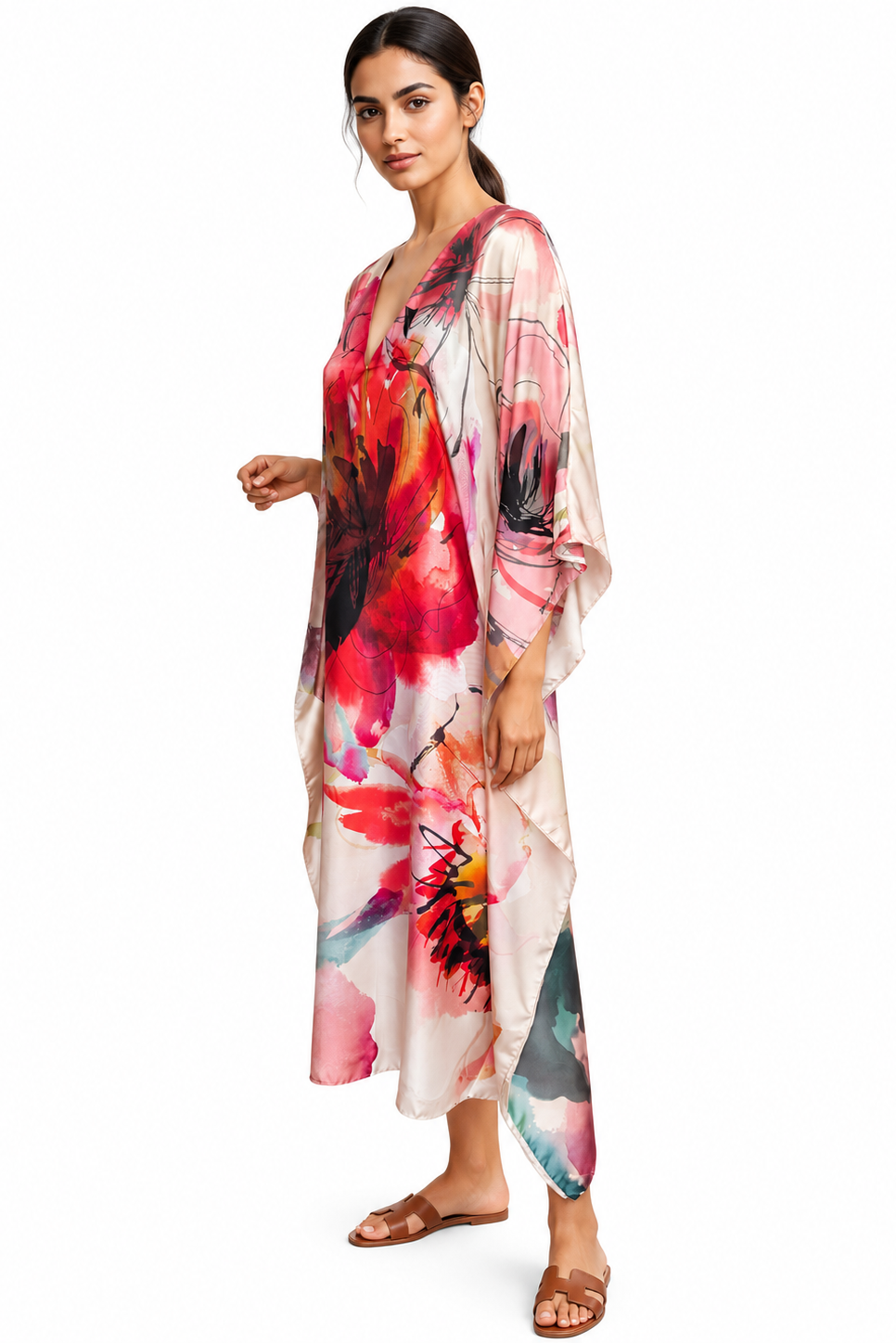 Moreea Red Kaftan Dress