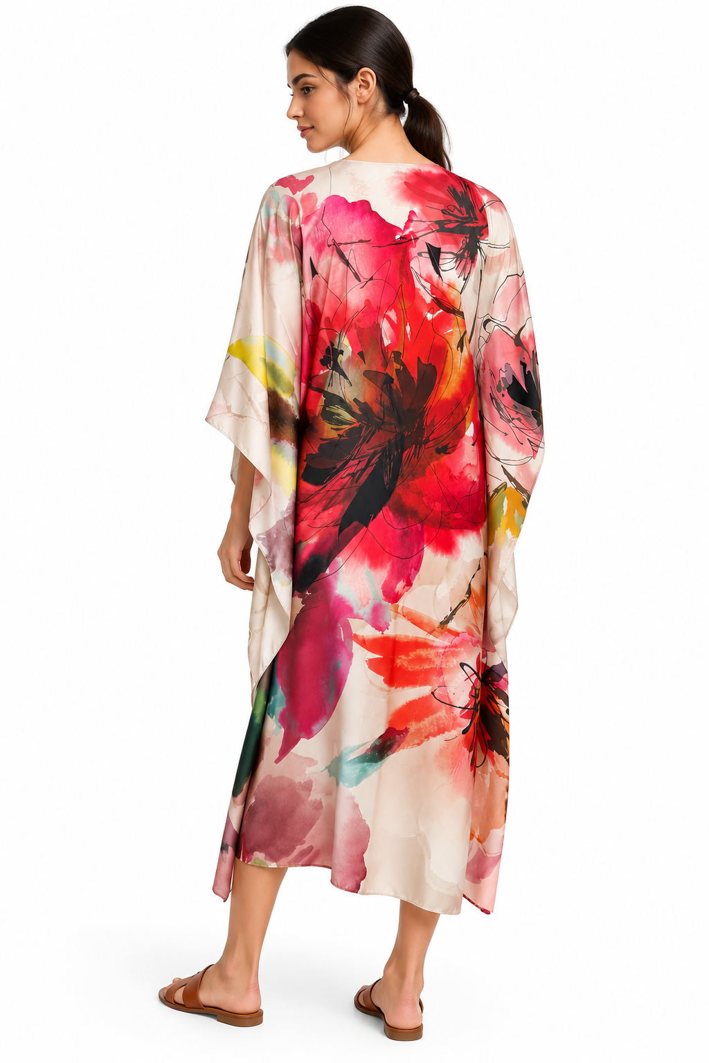 Moreea Red Kaftan Dress