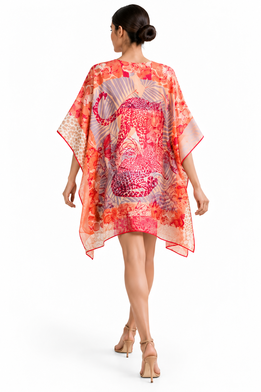 Exuma Red Kaftan Short Dress
